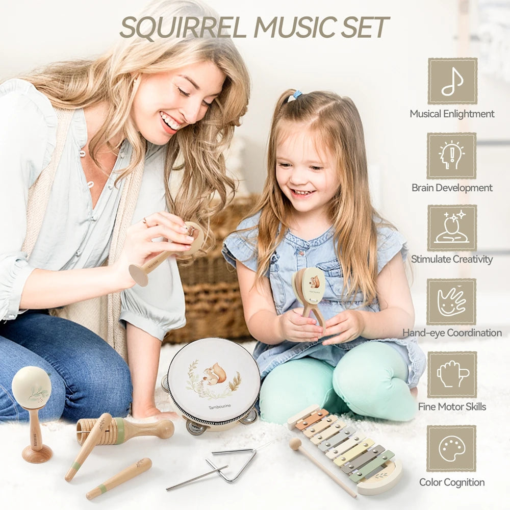 Set Strumenti Musicali in Legno Montessori