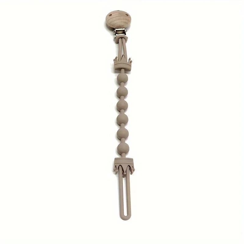 Clip Portaciuccio in Legno e Silicone