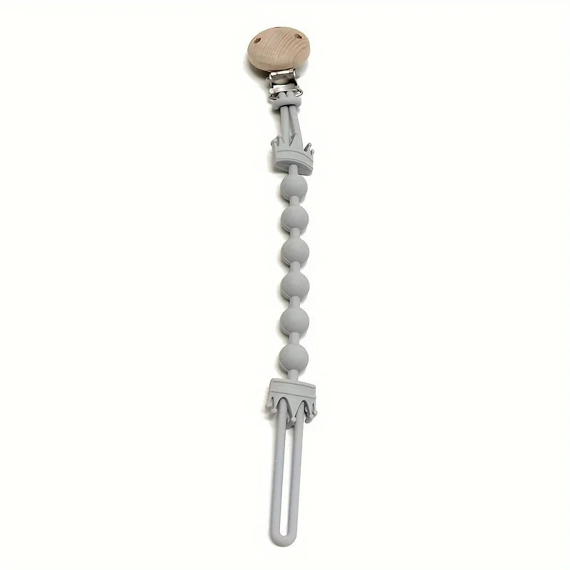 Clip Portaciuccio in Legno e Silicone