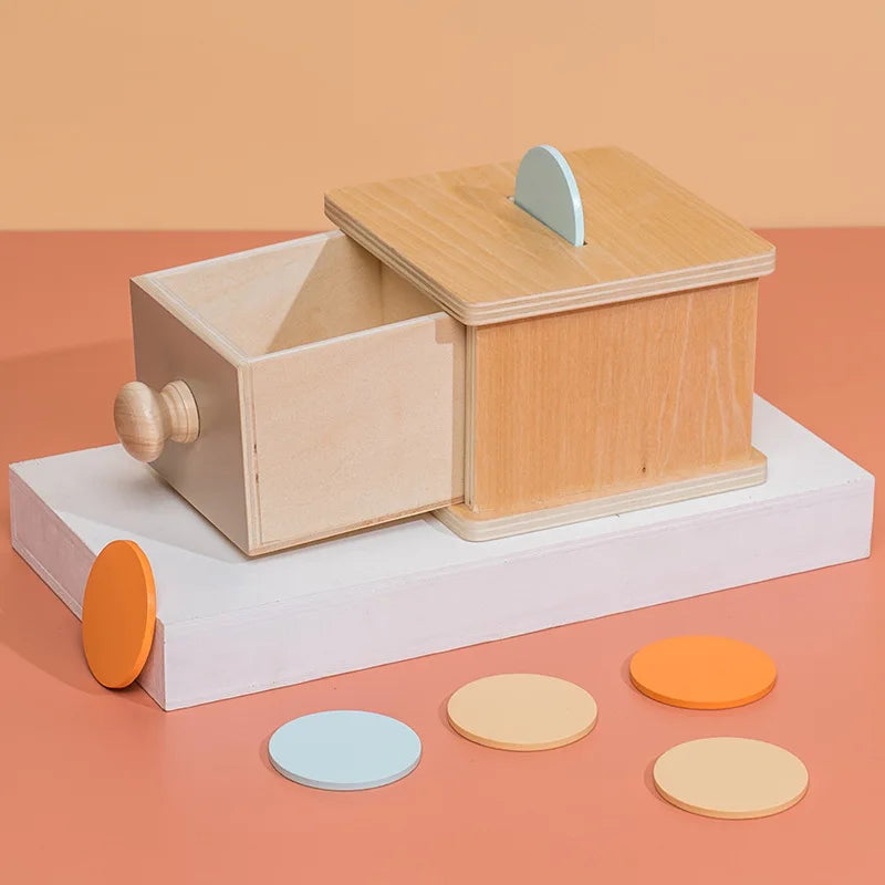 Scatola Sensoriale Montessori con Rullo Girevole