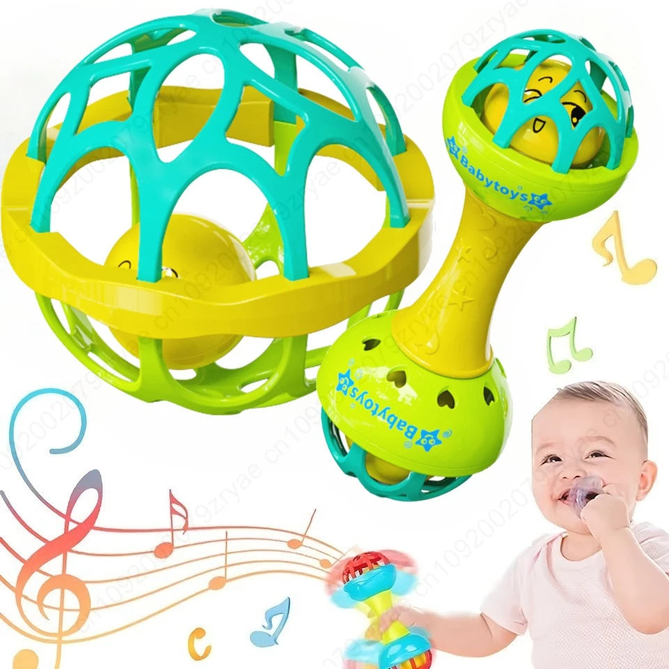Set Sonagli Sensoriali Neonato — Afferra, Scuoti, Gira
