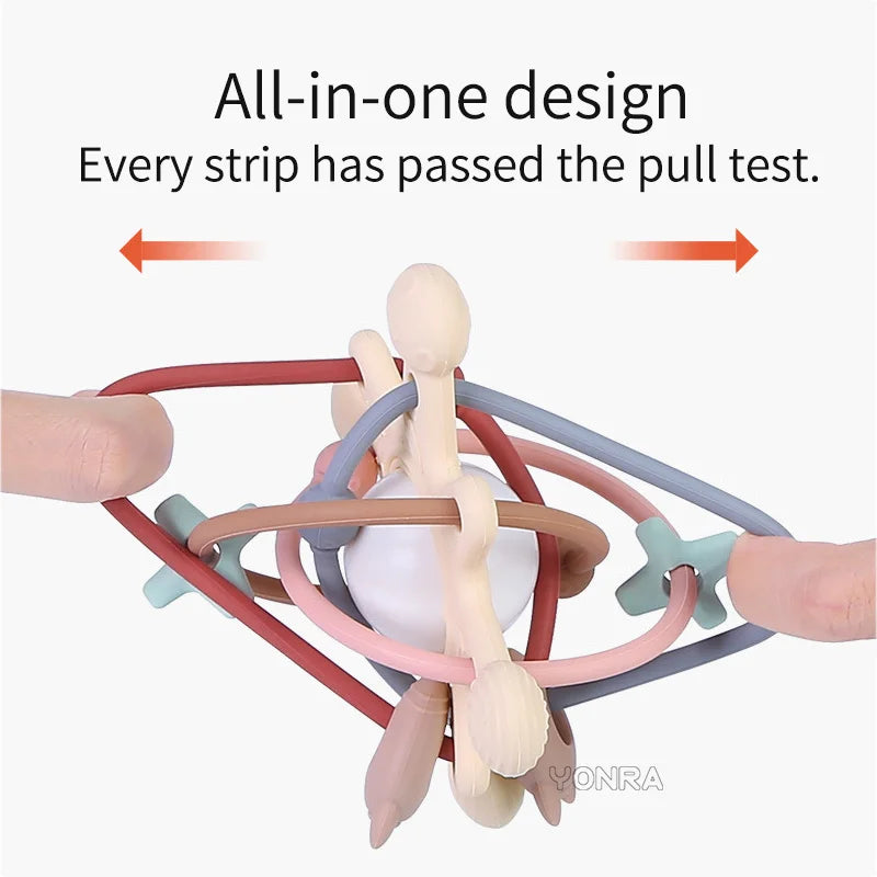 Palla Sonaglio Montessori con Massaggiagengive in Silicone