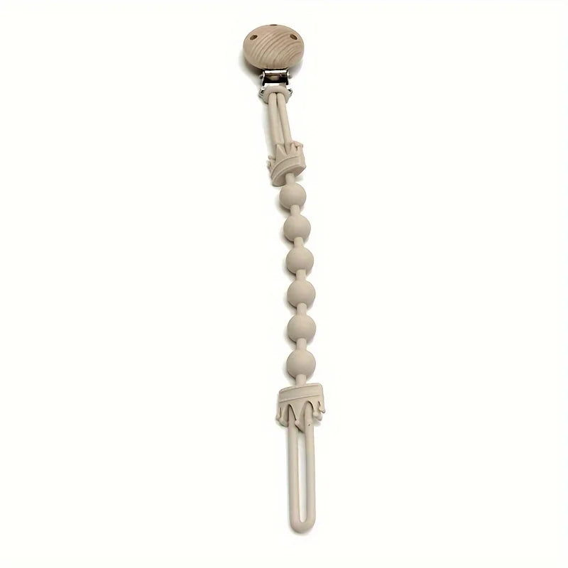Clip Portaciuccio in Legno e Silicone