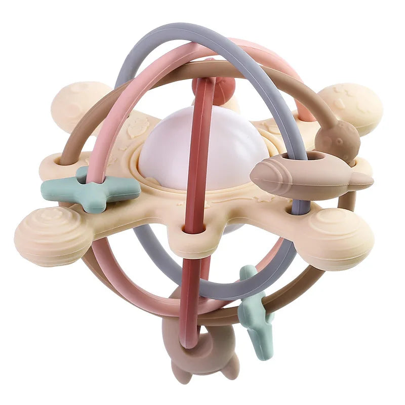 Palla Sonaglio Montessori con Massaggiagengive in Silicone