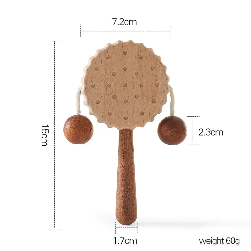 Campanella in Legno Montessori con Sonaglio
