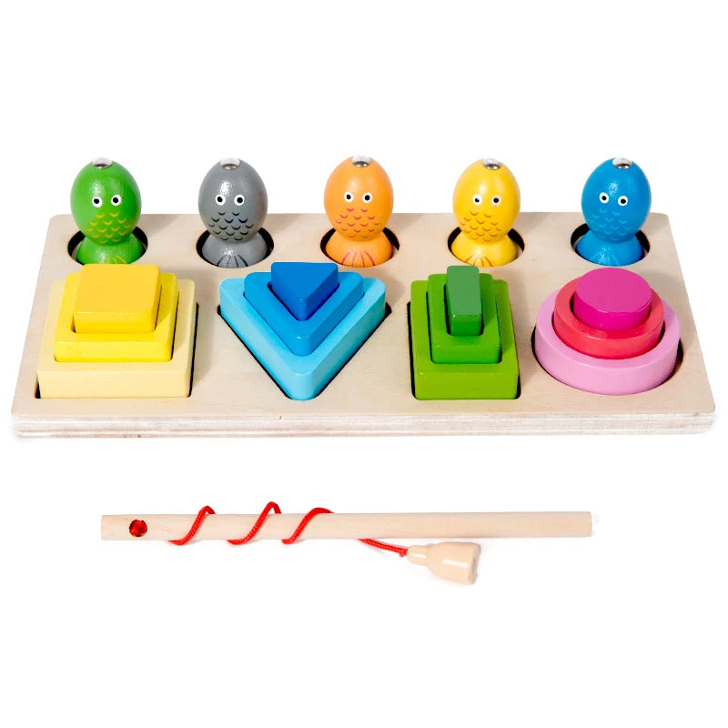Impilabile in Legno Forme e Colori — Montessori