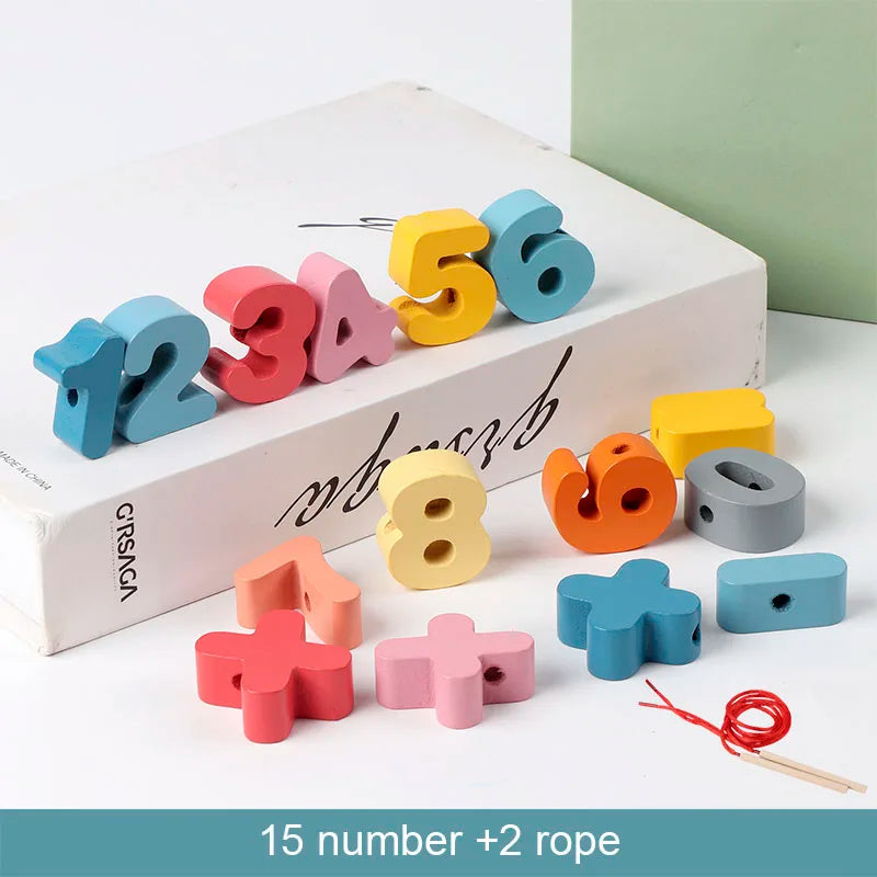 Perline da Infilare in Legno Montessori
