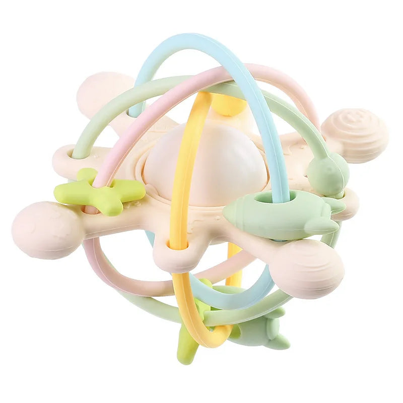 Palla Sonaglio Montessori con Massaggiagengive in Silicone