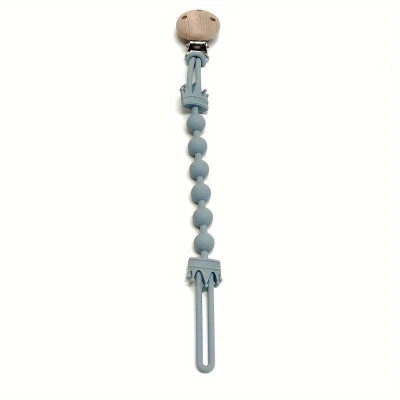 Clip Portaciuccio in Legno e Silicone