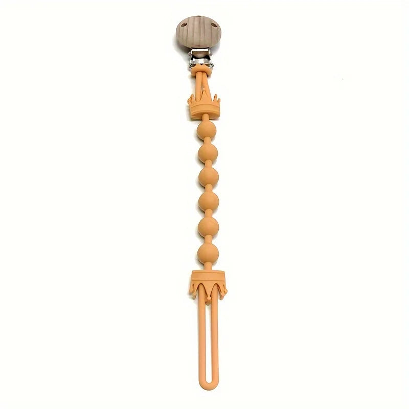 Clip Portaciuccio in Legno e Silicone