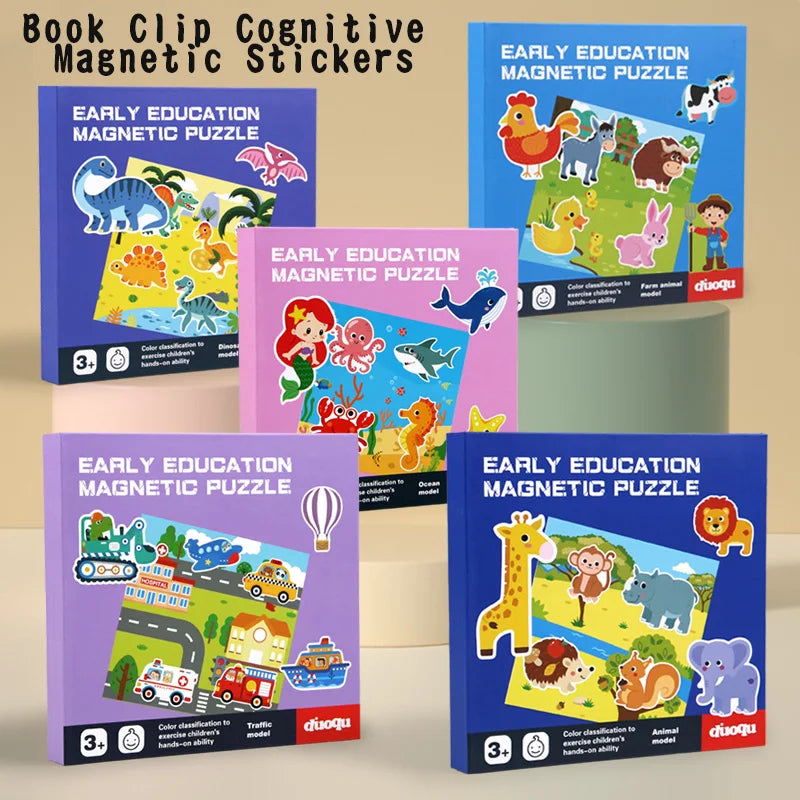 Libro Puzzle Magnetico degli Animali — Gioco Quieto Montessori