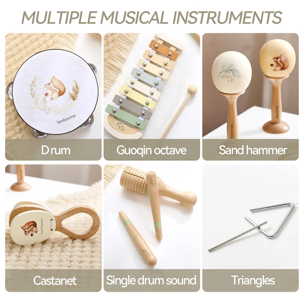 Set Strumenti Musicali in Legno Montessori