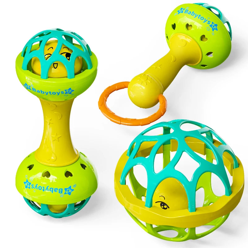 Set Sonagli Sensoriali Neonato — Afferra, Scuoti, Gira