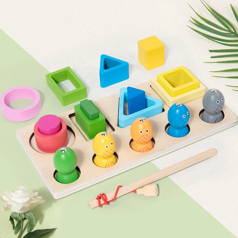 Impilabile in Legno Forme e Colori — Montessori