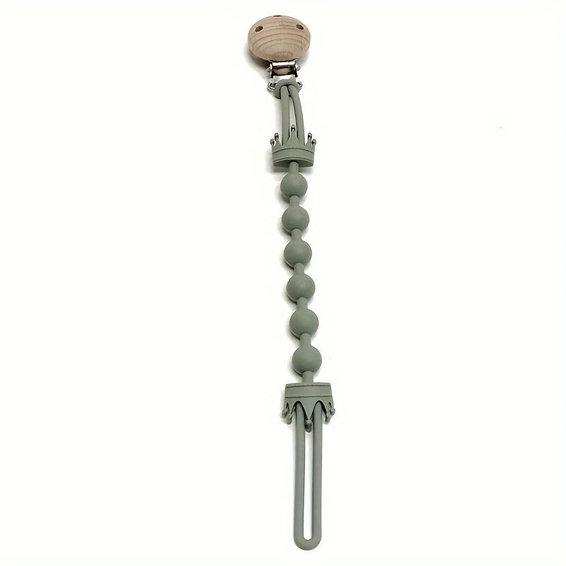 Clip Portaciuccio in Legno e Silicone