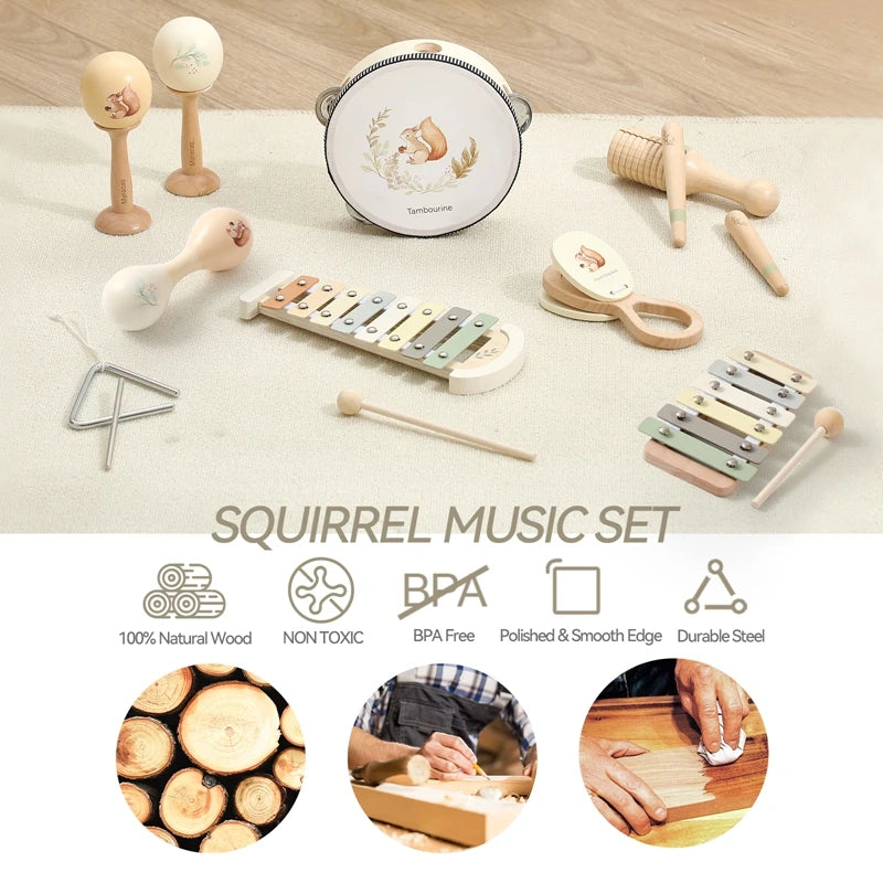 Set Strumenti Musicali Tamburo e Xilofono