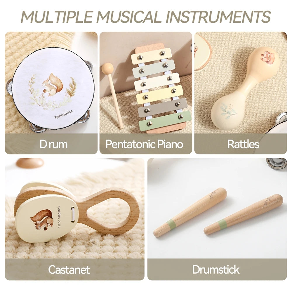 Set Strumenti Musicali in Legno Montessori