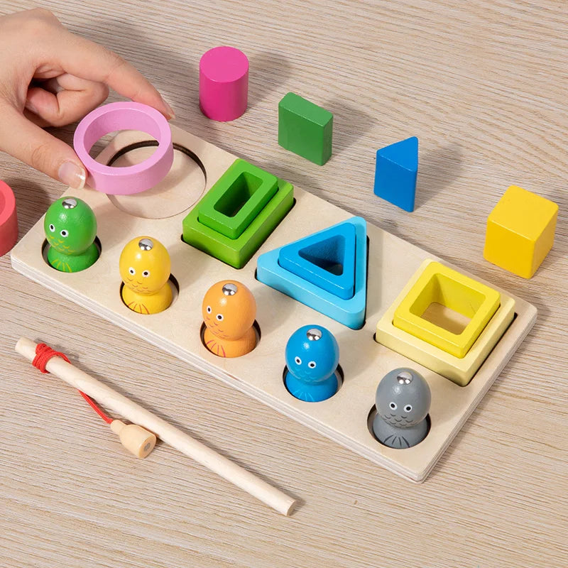 Impilabile in Legno Forme e Colori — Montessori