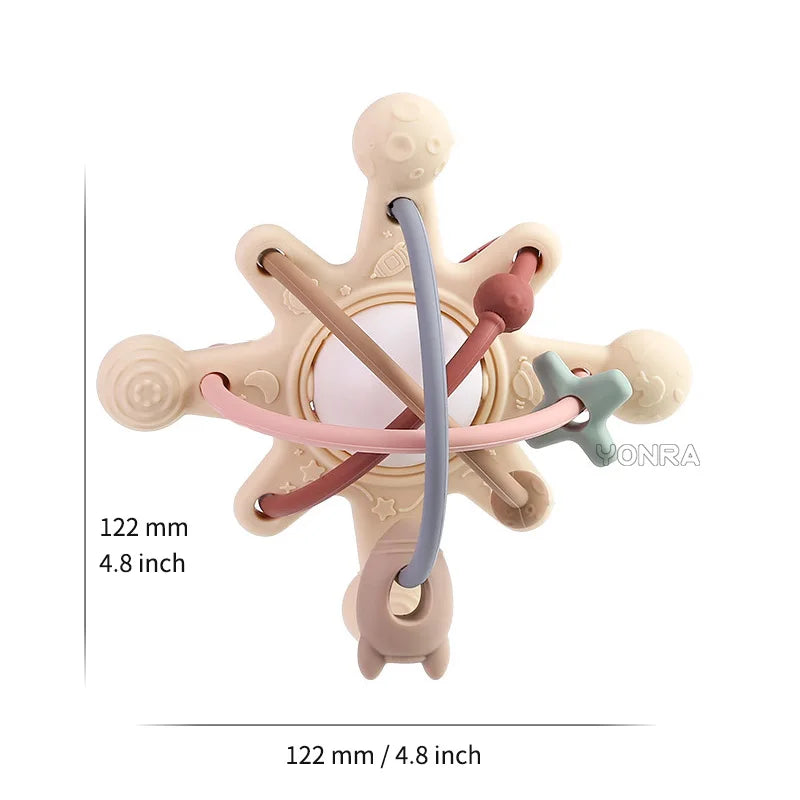 Palla Sonaglio Montessori con Massaggiagengive in Silicone