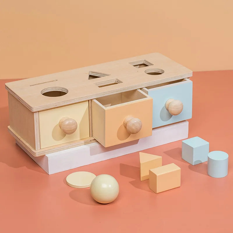Scatola Sensoriale Montessori con Rullo Girevole